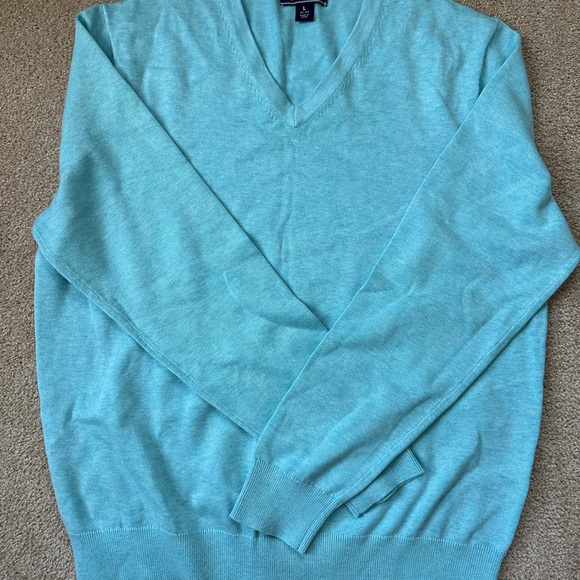 Lands’ End Classic Supima Cotton V-Neck sweater - Picture 1 of 3